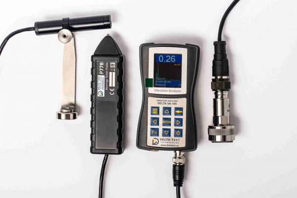 DELTA VA-105 Pro Vibration Meter, Spectrum Analyzer, and Dynamic Balancer for comprehensive machinery diagnostics