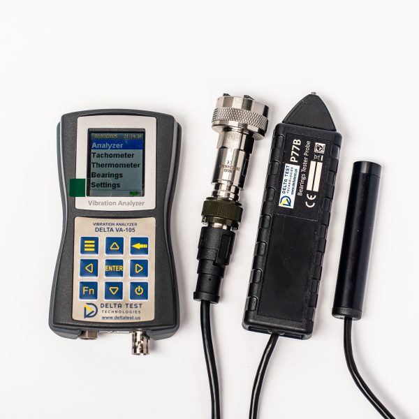 DELTA VA-105 Pro Vibration Meter, Spectrum Analyzer, and Dynamic Balancer for comprehensive machinery diagnostics