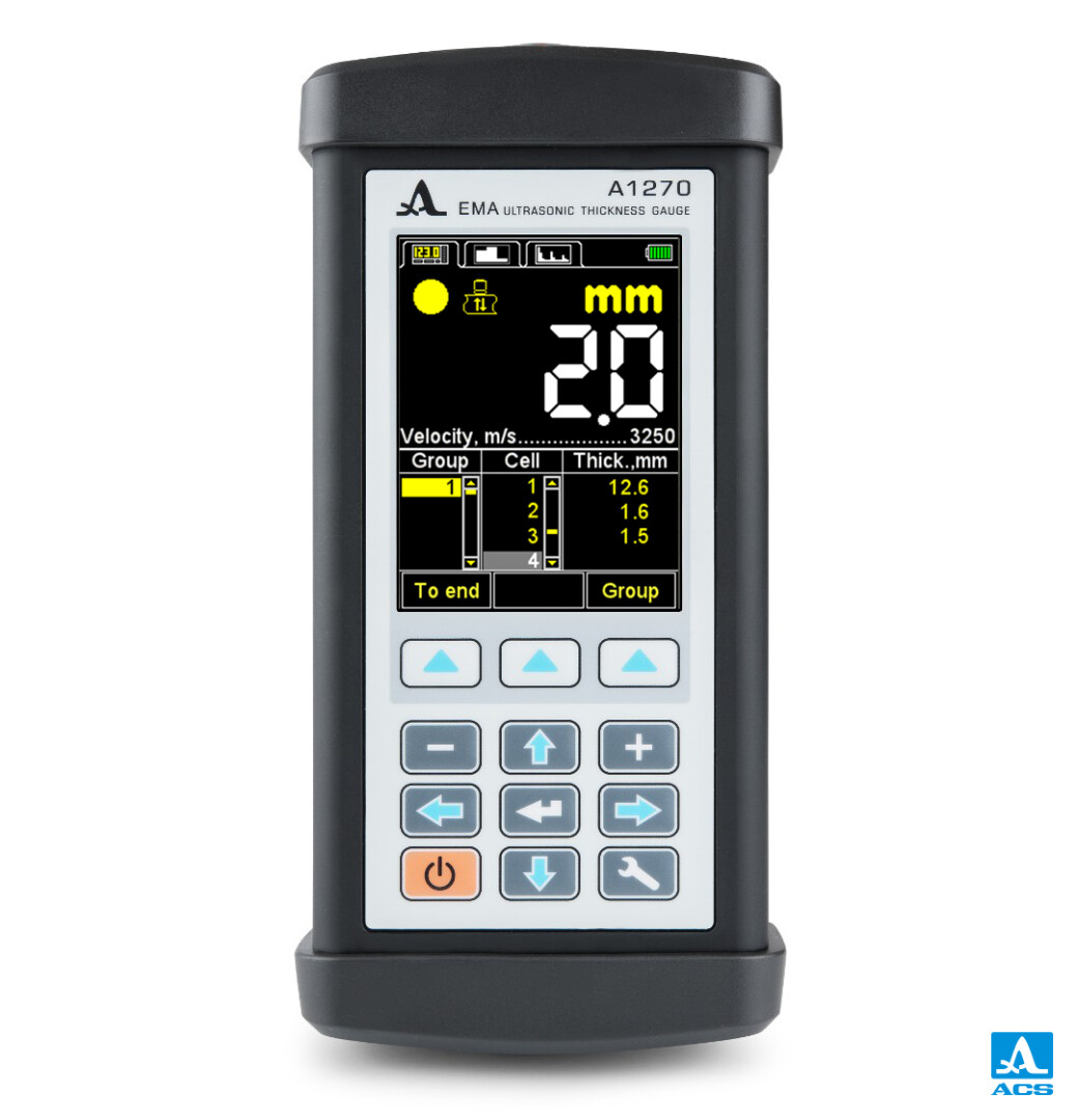 A1270 EMAT-HT - thickness gauge for couplant-free operation on hot objects
