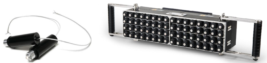 Matrix aperture of spring-loaded dry point contact transducers.