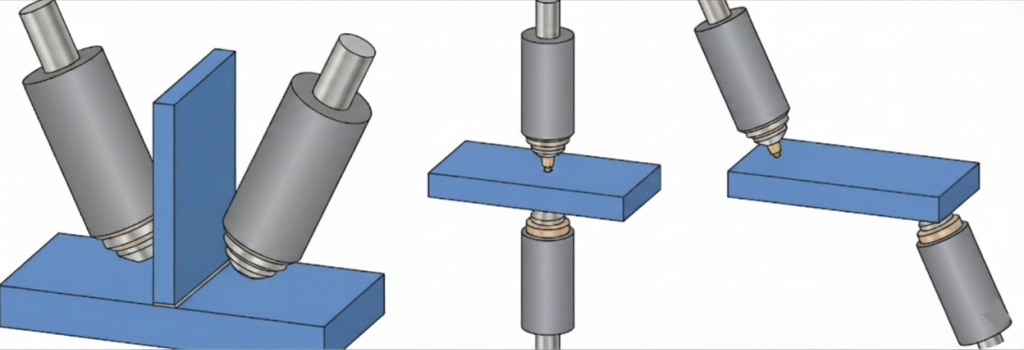 Transducer arrangements for air-coupled ultrasonic testing